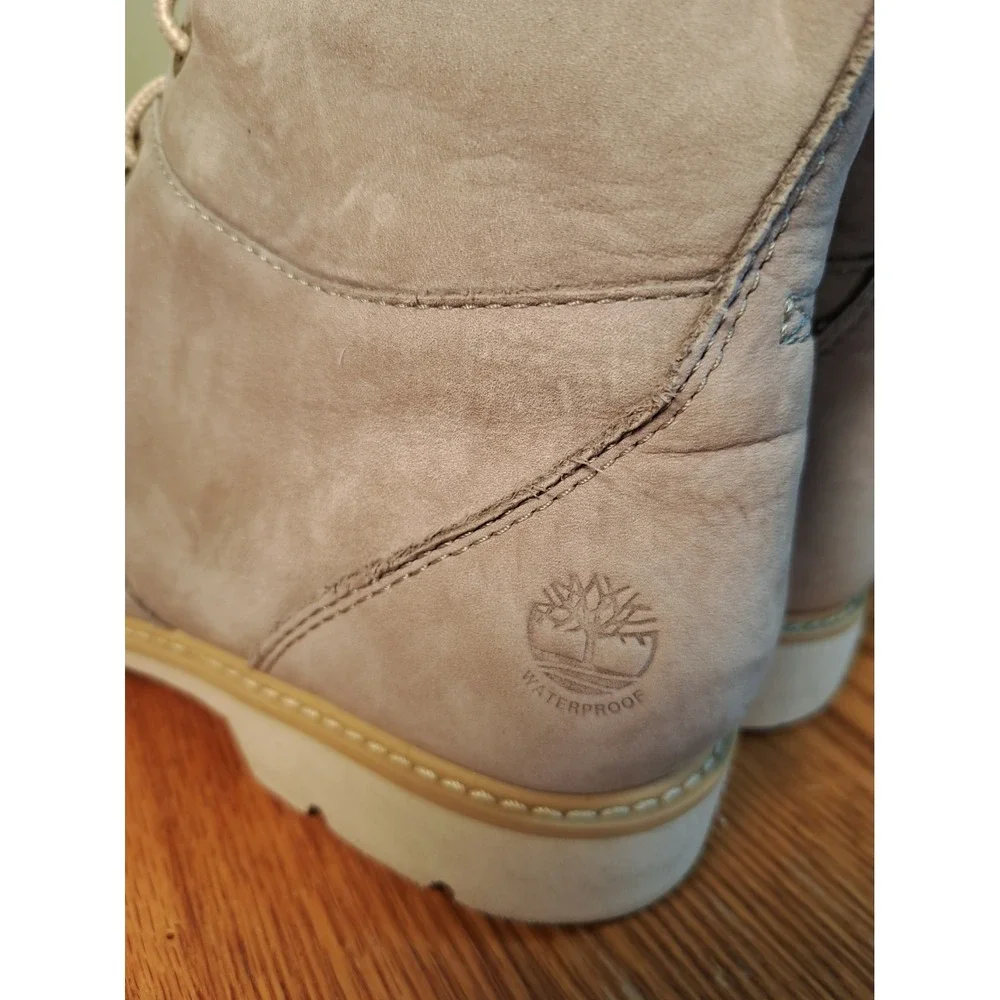 Timberland Women's Gray Leather Waterproof Campton Hiking Ankle Boots Lace-up 9